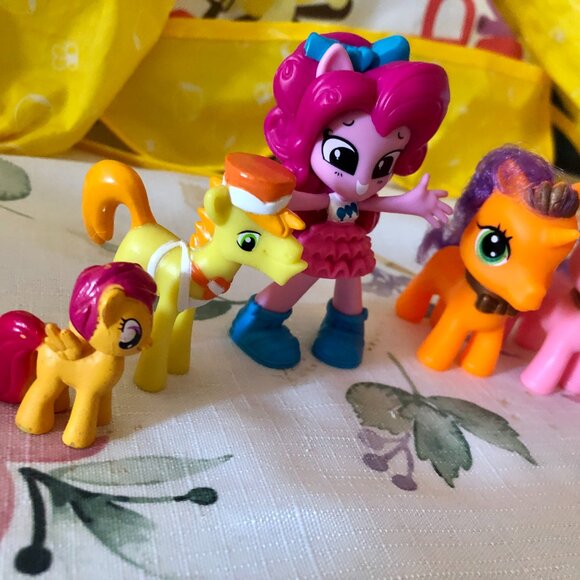 Lot of 7 My Little Pony Hasbro Brushable Hair Figures Equestria Girls Pinkie Pie - Picture 5 of 8